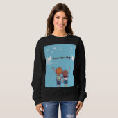 "Reach for the Sky – Motivational Cartoon Sweatshirt (Vorne ganz)