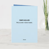 REACH FÜR DIE STARS-LIEBE DANKESKARTE (Rückseite)