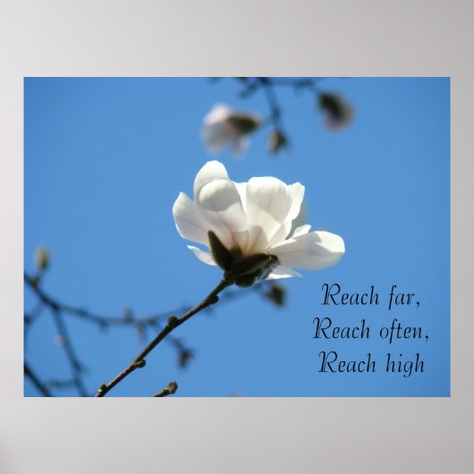Reach Reach oft erreichen Kunstdrucke Blau Poster (Vorne)