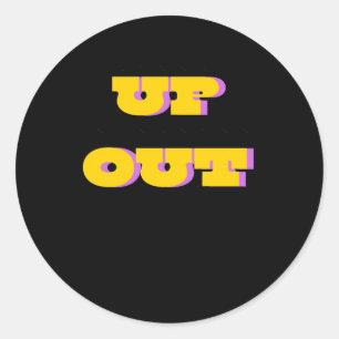 Reach Up Reach Out - Mental Health Awareness Desig Runder Aufkleber