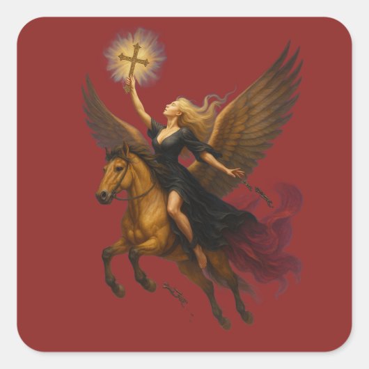 Reaching For Eternity Quadratischer Aufkleber (Vorderseite)