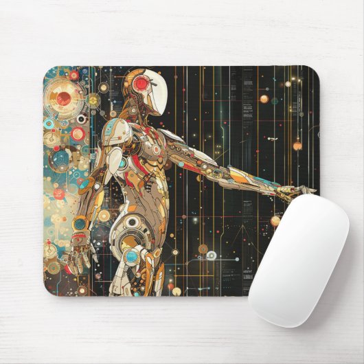 Reaching Through Time Mousepad (Mit Mouse)
