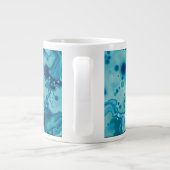 Reactive Glaze Deep Blue Green Fluid Texture Mug Jumbo-Tasse (Rückseite)