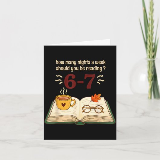 Read 6–7 Nights Funny Reading Karte (Vorderseite)