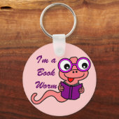 Read a Book Month: I'm a Book Worm Schlüsselanhänger (Vorderseite)