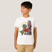 Read-a-saurus Funny Dinosaur Reading T-Shirt (Vorne ganz)