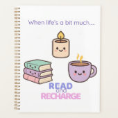 Read And Recharge Planner Kawaii Book Lover Gift Planer (Vorderseite)