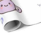 Read And Recharge Wrapping Paper Kawaii Book Lover Geschenkpapier (Rolleneckpunkt)