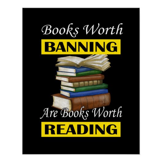 Read Banned Books Librarian Bookworm Book Reader Poster (Vorderseite)