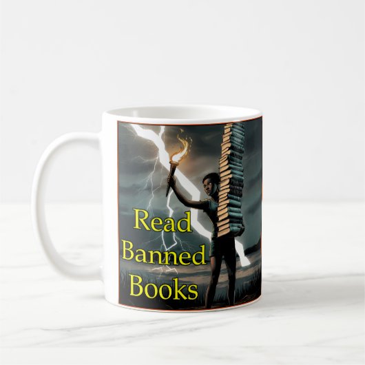 Read Banned Books - Mug Kaffeetasse (Links)