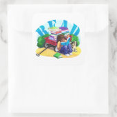 READ Book Wagner Art Quadratischer Aufkleber (Tasche)