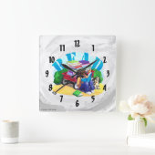 READ Book Wagon Art Square Uhr (Zuhause)