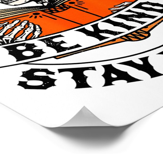 Read Books Be Kind Stay Weird Skeleton Reading Hal Poster (Ecke)