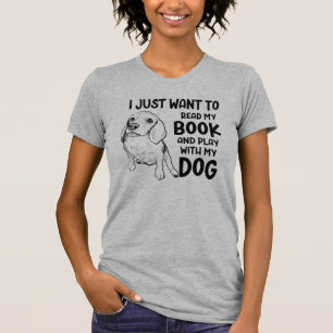 Read Books Play With Dog Funny Reading Teacher T-Shirt