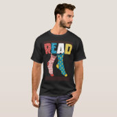 Read Books Wacky Socks Reading Teacher Book Nerds T-Shirt (Vorne ganz)