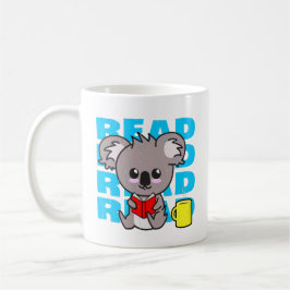 Read: Cute Koala Reading Book & Coffee Mug Kaffeetasse