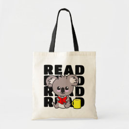 Read: Cute Koala Reading Book & Coffee Mug Tragetasche