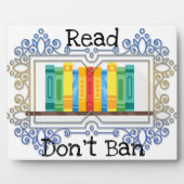 Read Don't Ban Plaque Fotoplatte (Vorderseite)