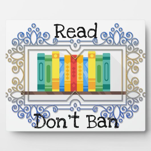 Read Don't Ban Plaque Fotoplatte (Vorderseite)