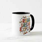 Read Dream Explare Books Crescent Moon Whimsical Tasse (VorderseiteRechts)