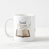 Read Dream Repeat Ceramic Mug - Flaming Book  Kaffeetasse (Links)