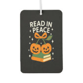 Read in Peace Funny Halloween Book Autolufterfrischer (Vorderseite)