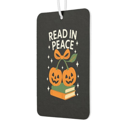 Read in Peace Funny Halloween Book Autolufterfrischer (Links)