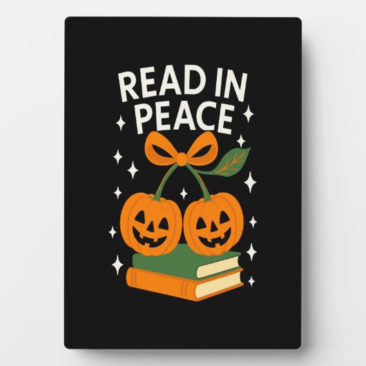 Read in Peace Funny Halloween Book Fotoplatte (Vorderseite)