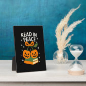 Read in Peace Funny Halloween Book Fotoplatte (Seite)