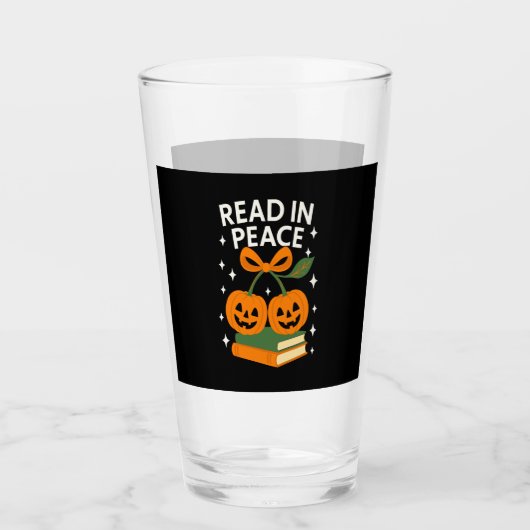 Read in Peace Funny Halloween Book Glas (Vorderseite)