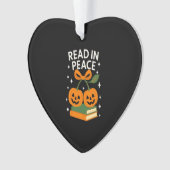 Read in Peace Funny Halloween Book Ornament (Vorderseite)