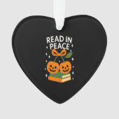 Read in Peace Funny Halloween Book Ornament (Vorderseite)