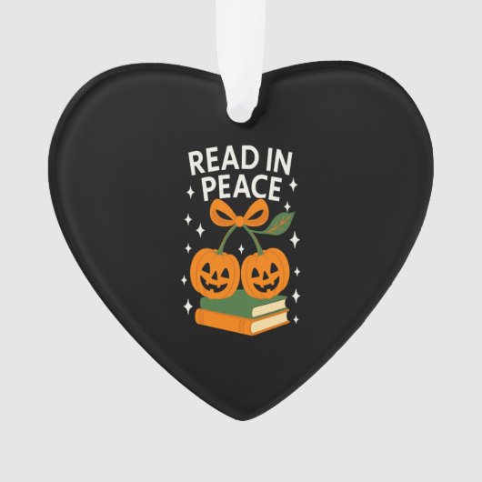 Read in Peace Funny Halloween Book Ornament (Vorderseite)