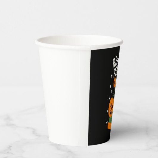 Read in Peace Funny Halloween Book Pappbecher (Rechts)