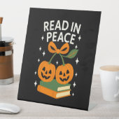 Read in Peace Funny Halloween Book Sockelschild (In Situ)