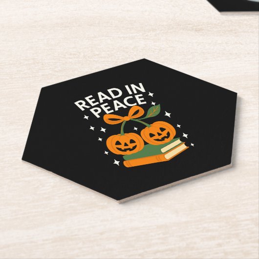Read in Peace Funny Halloween Book Untersetzer (angewinkelt)
