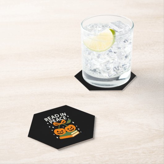 Read in Peace Funny Halloween Book Untersetzer (Vor Ort)