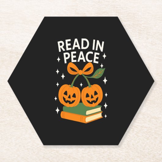 Read in Peace Funny Halloween Book Untersetzer (Vorderseite)