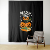 Read in Peace Funny Halloween Book Wandteppich (Beispiel)