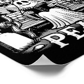 Read In Peace Ghost Reading Books Funny Halloween Poster (Ecke)