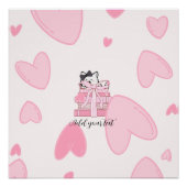 Read • Love • Display – Cat & Book Glossy Poster (Vorderseite)