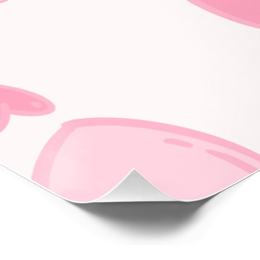 Read • Love • Display – Cat & Book Glossy Poster (Ecke)