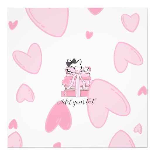 Read • Love • Display – Cat & Book Photo Enlargeme Fotodruck (Vorne)