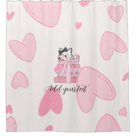 Read • Love • Relax – Cat & Book Bathroom Curtain Duschvorhang