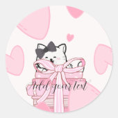 Read • Love • Stick – Cat & Book Sticker (Vorderseite)