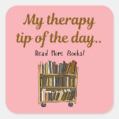 Read More Books –  Book Lover Therapy Sticker (Vorderseite)