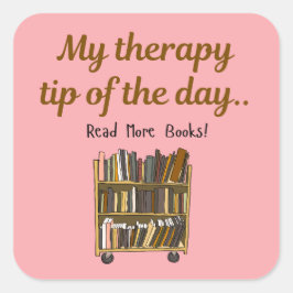 Read More Books –  Book Lover Therapy Sticker