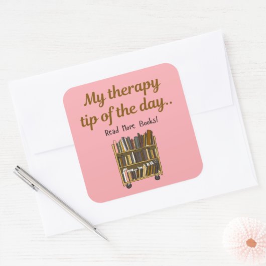 Read More Books –  Book Lover Therapy Sticker (Umschlag)