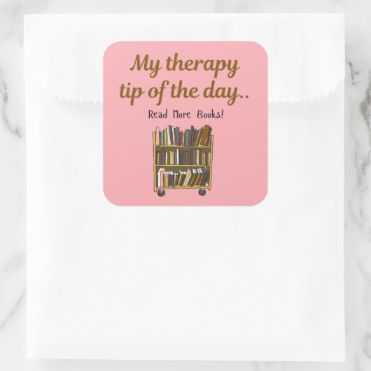Read More Books –  Book Lover Therapy Sticker (Tasche)