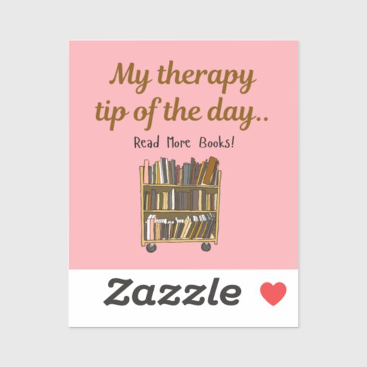 Read More Books –  Book Lover Therapy Sticker (Blatt)